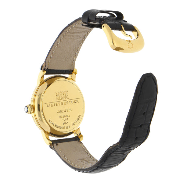 Reloj Montblanc unisex en acero chapa correa piel.