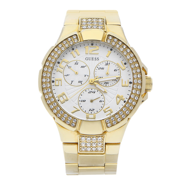 Reloj Guess para dama en acero chapa.