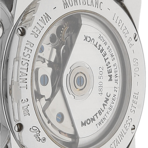 Reloj Montblanc para caballero en acero inoxidable.