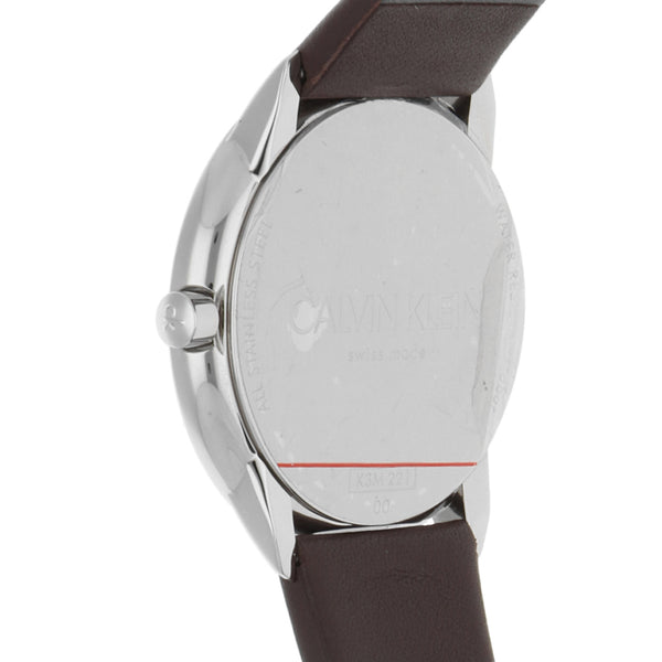 Reloj Calvin Klein unisex en acero inoxidable correa piel.