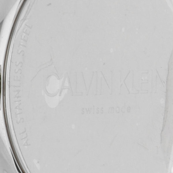 Reloj Calvin Klein unisex en acero inoxidable correa piel.