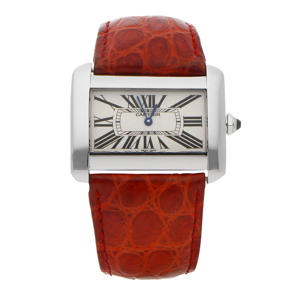 Reloj Cartier para dama modelo Tank Divan.