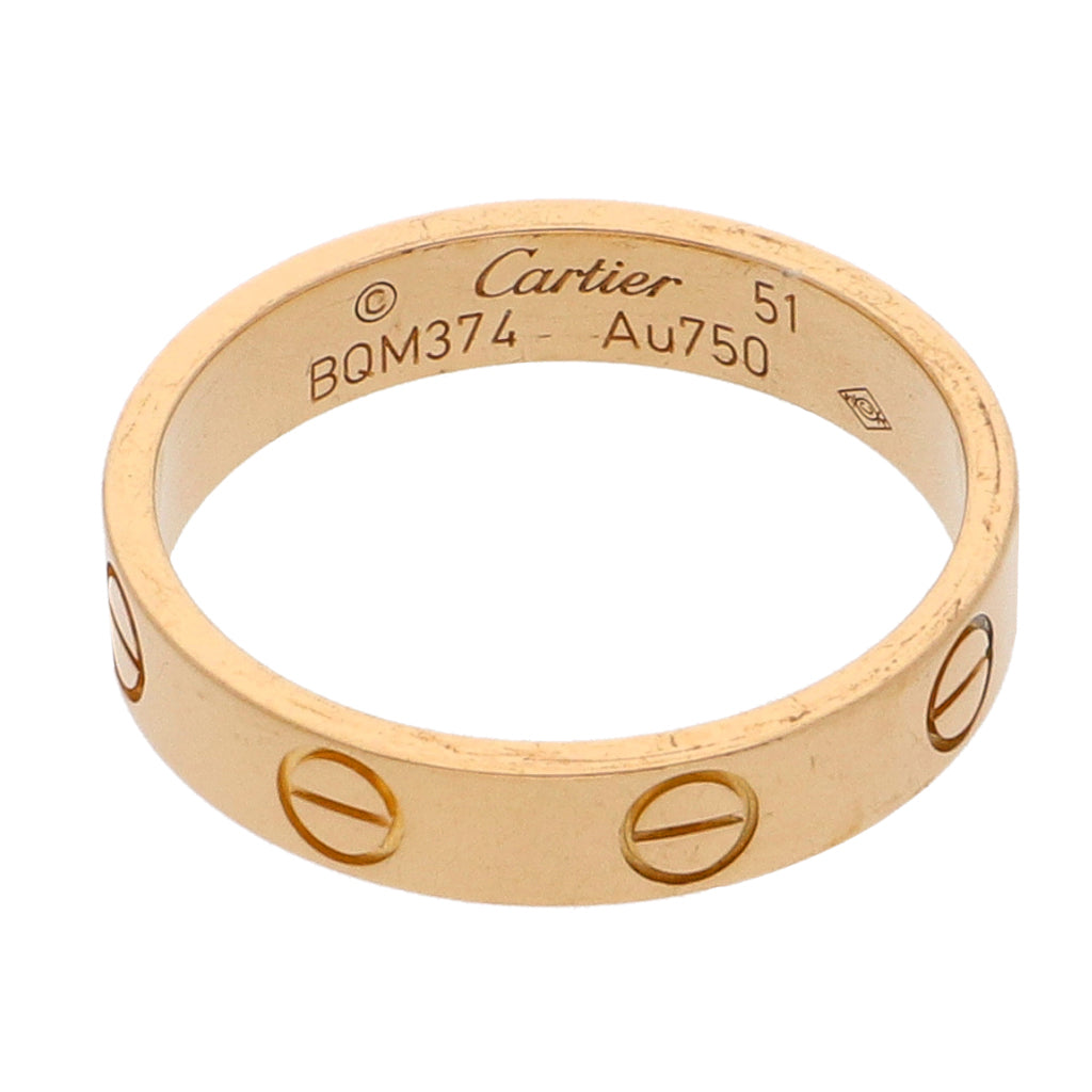 Argolla hechura especial firma Cartier en oro amarillo 18 kilates