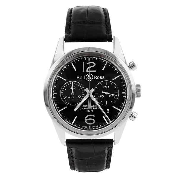 Reloj Bell & Ross para caballero en acero inoxidable correa piel.