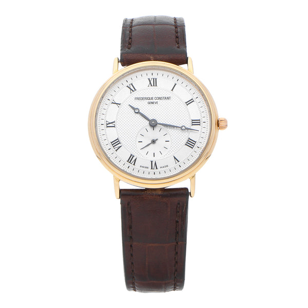 Reloj Frederique Constant para caballero en oro correa piel.