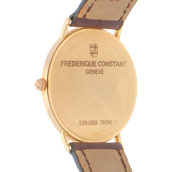 Reloj Frederique Constant para caballero en oro correa piel.