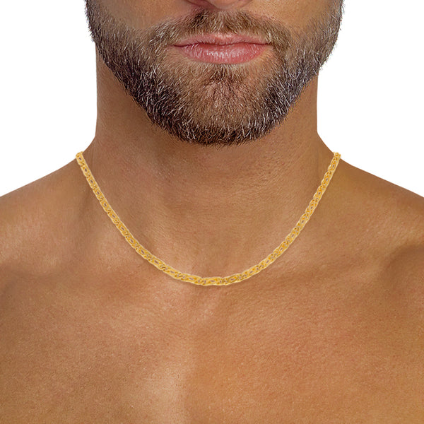 Collar eslabón nudo egipcio en oro amarillo 18 kilates.