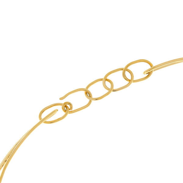 Juego de gargantilla pulsera anillo y aretes tres hilos firma Tiffany & Co. colección Elsa Peretti en oro amarillo 18 kilates.