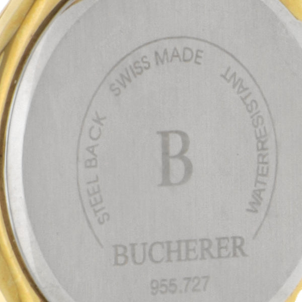 Reloj Bucherer para caballero en acero chapa correa piel.