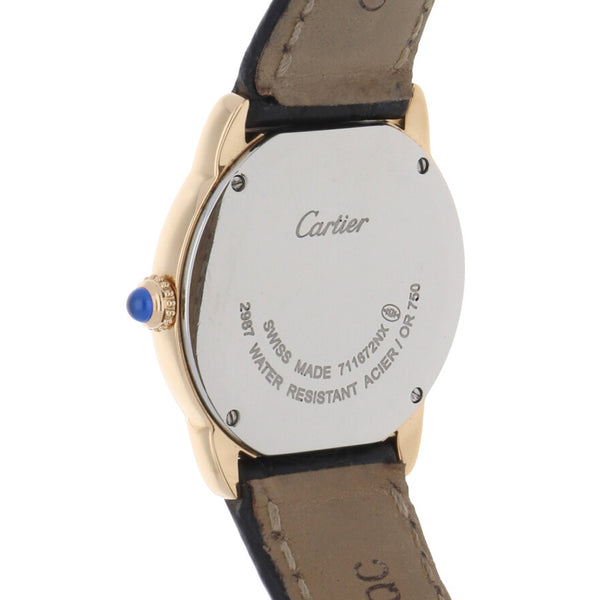 Reloj Cartier para dama en oro y acero inoxidable correa piel.