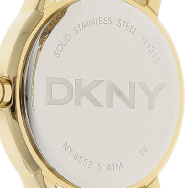 Reloj DKNY para dama en acero chapa.