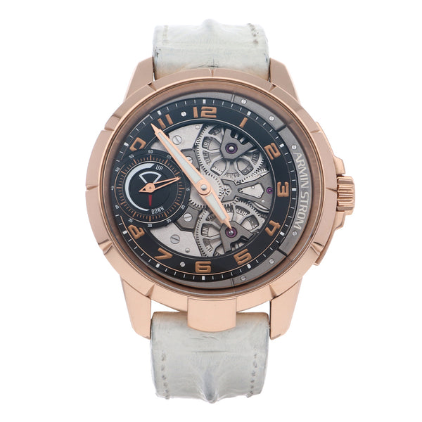 Reloj Armin Strom para caballero modelo Edge Double Barrel caja en oro rosa 18 kilates.