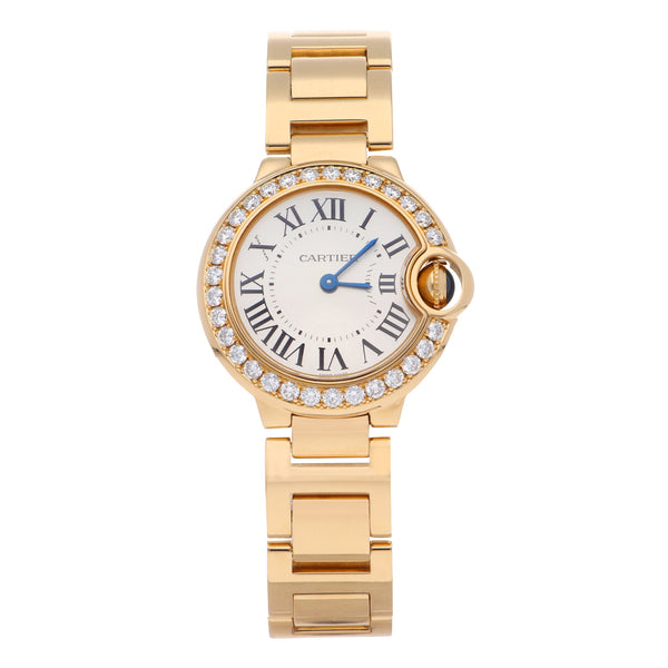 Reloj Cartier para dama modelo Ballon Bleu en oro amarillo 18 kilates.