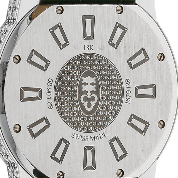 Reloj Corum para caballero/unisex en oro blanco 18 kilates correa piel.