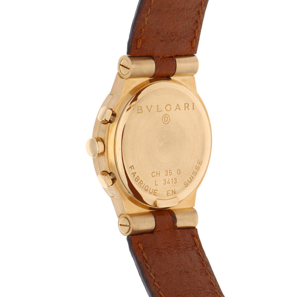 Reloj Bvlgari para caballero/unisex modelo Diagono Chronograph caja en oro amarillo 18 kilates.