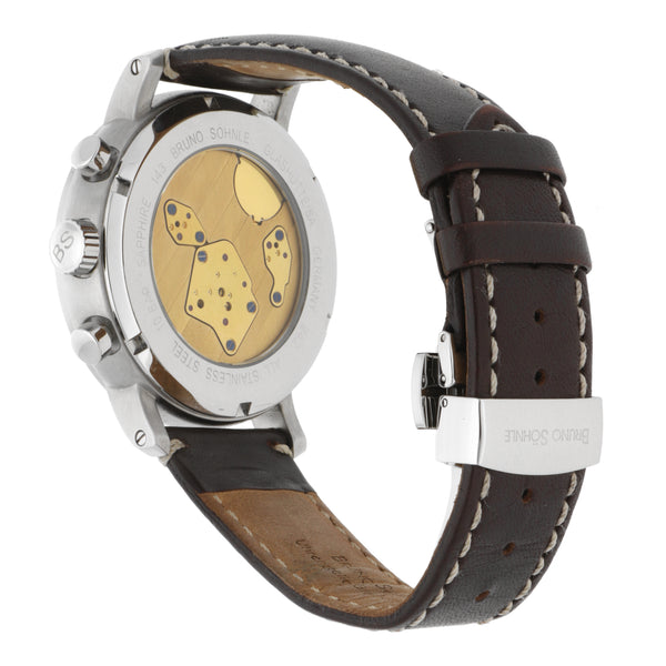 Reloj Bruno Söhnle para caballero en acero inoxidable correa piel.