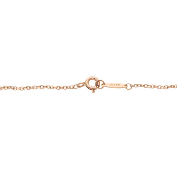 Pulsera eslabón cruzado firma Tiffany & Co. en oro rosa 18 kilates.