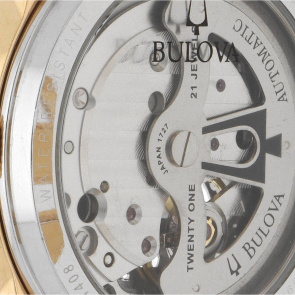 Reloj Bulova para dama en acero chapa.