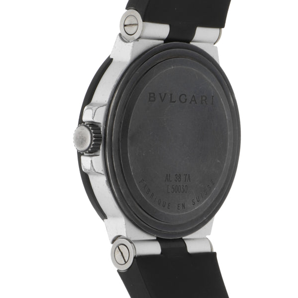 Reloj Bvlgari para caballero en aluminio y caucho.