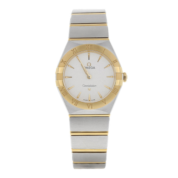 Reloj Omega para dama modelo Constellation vistas en oro amarillo 18 kilates.