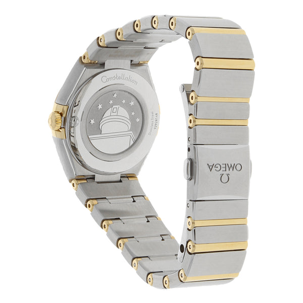 Reloj Omega para dama modelo Constellation vistas en oro amarillo 18 kilates.