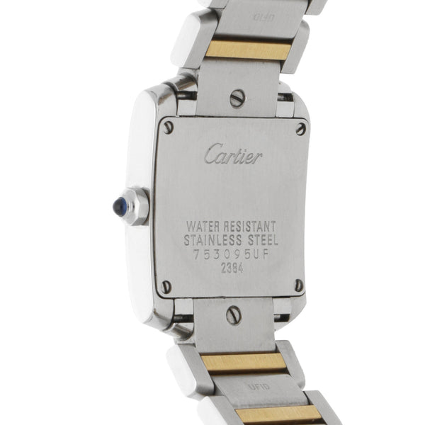 Reloj Cartier para dama modelo Tank Francaise vistas en oro amarillo 18 kilates.