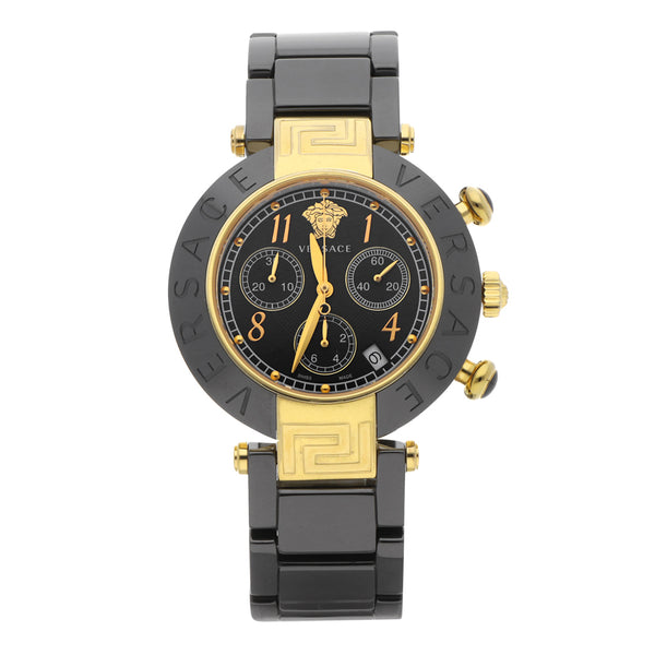 Reloj Versace para caballero/unisex en acero chapa correa cerámica.