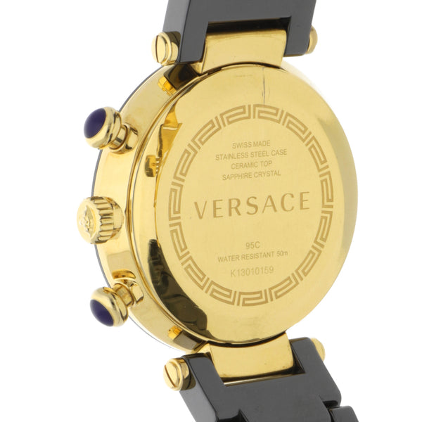 Reloj Versace para caballero/unisex en acero chapa correa cerámica.