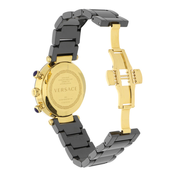 Reloj Versace para caballero/unisex en acero chapa correa cerámica.