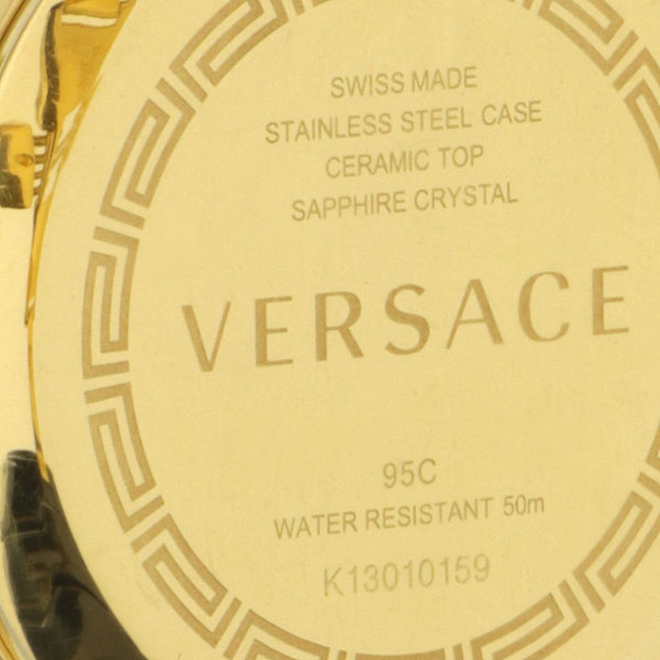 Reloj Versace para caballero/unisex en acero chapa correa cerámica.