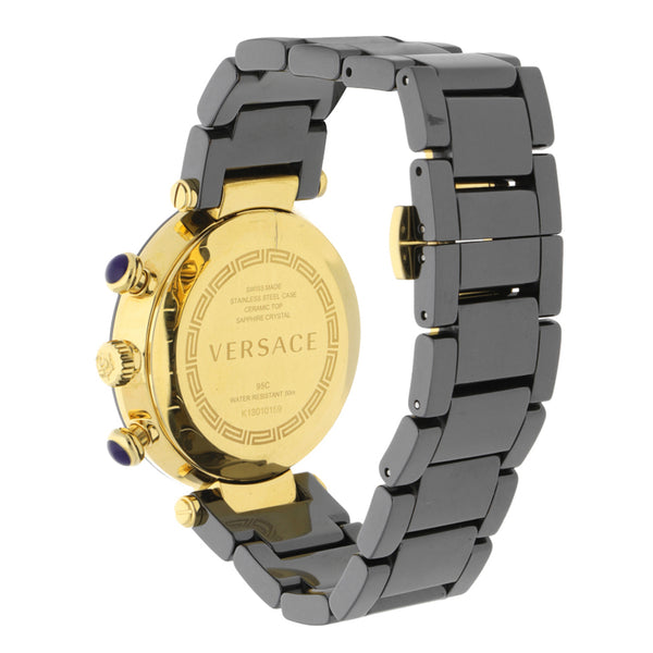 Reloj Versace para caballero/unisex en acero chapa correa cerámica.