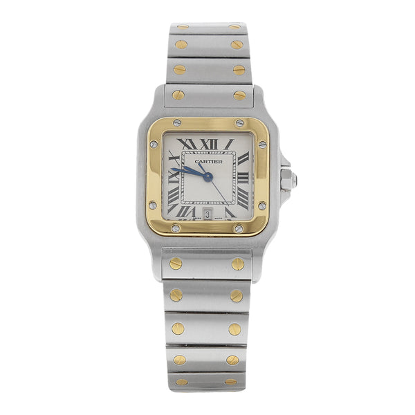 Reloj Cartier para caballero modelo Santos vistas en oro amarillo 18 kilates,