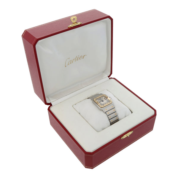 Reloj Cartier para caballero modelo Santos vistas en oro amarillo 18 kilates,