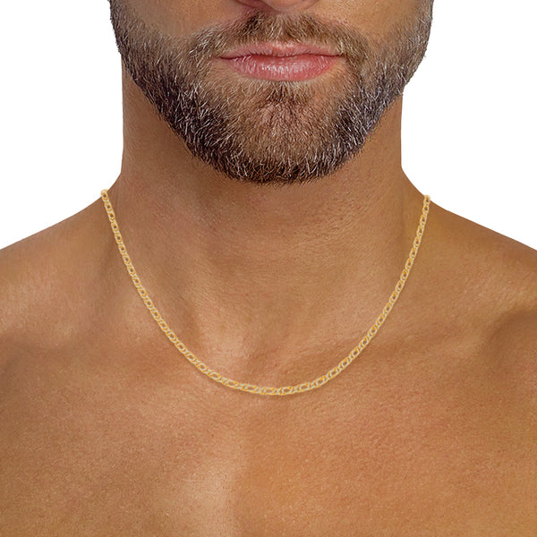 Collar eslabón nudo egipcio diamantado en oro amarillo 14 kilates.