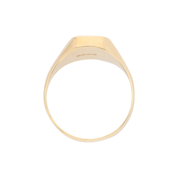 Anillo tipo sello en oro amarillo 14 kilates.