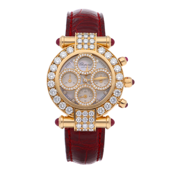 Reloj Chopard para dama modelo Imperiale caja en oro amarillo 18 kilates.