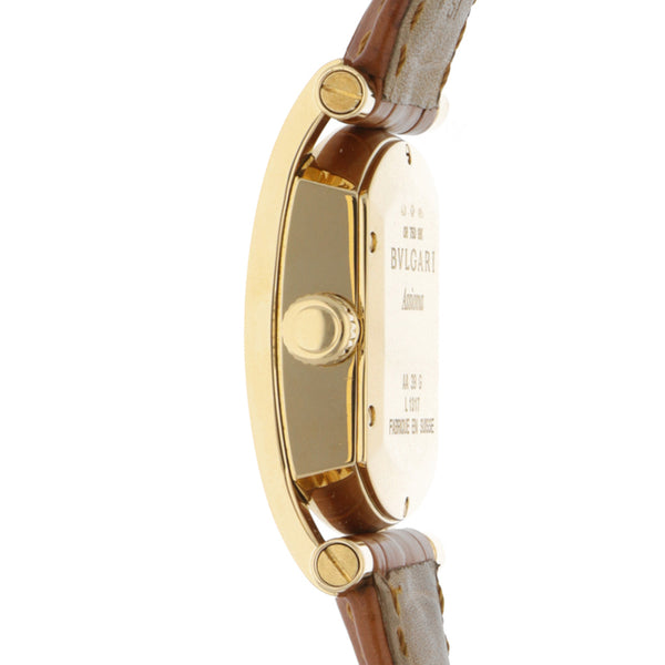 Reloj Bvlgari para dama/unisex modelo Assioma caja en oro amarillo 18 kilates.