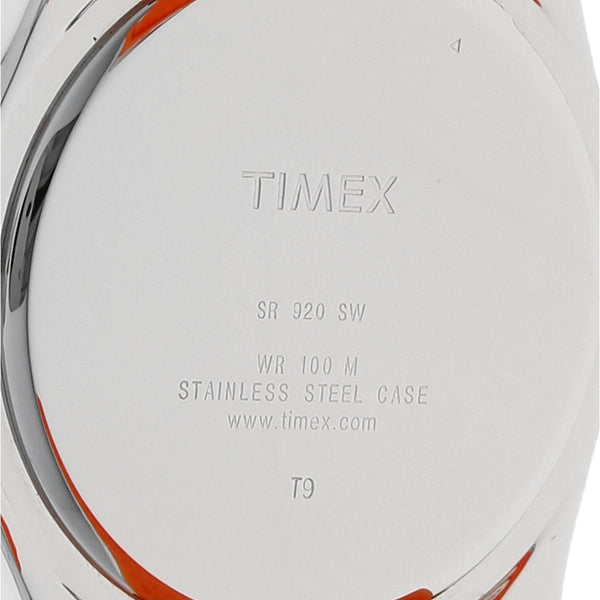 Reloj Timex para caballero en acero inoxidable correa silicona.