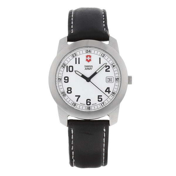 Reloj Victorinox Swiss Army para caballero en acero inoxidable correa piel.