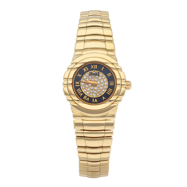 Reloj Piaget para dama modelo Tanagra en oro amarillo 18 kilates.