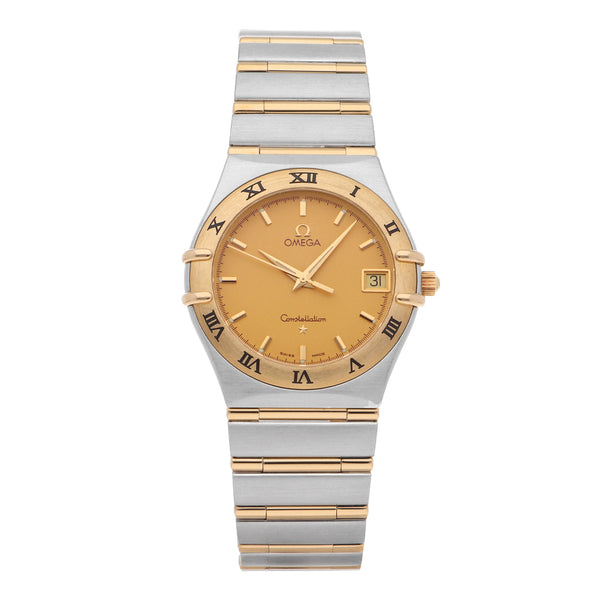 Reloj Omega para caballero modelo Constellation vistas en oro amarillo 18 kilates.