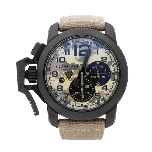 Reloj Graham para caballero modelo Chronofighter Oversize Black Arrow.