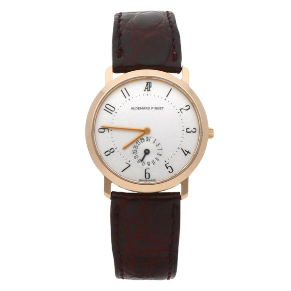 Reloj Audemars Piguet para caballero en oro amarillo 18 kilates correa piel.