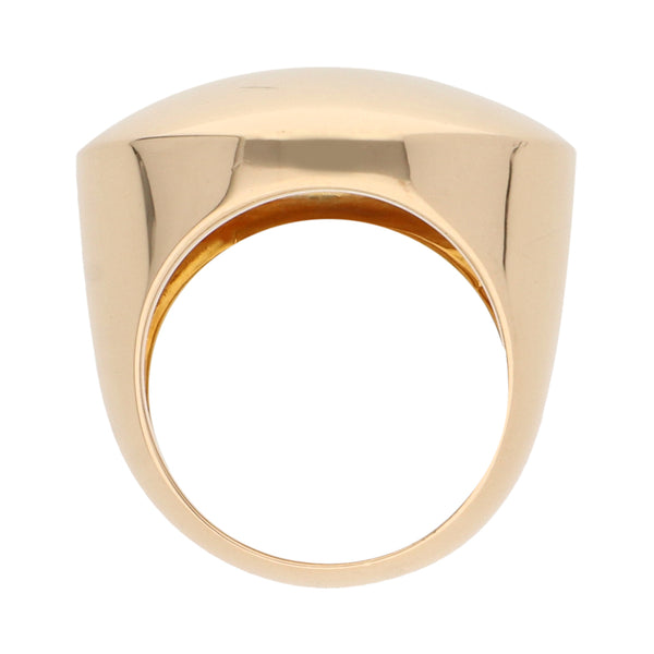 Anillo estilizado firma Cartier en oro amarillo 18 kilates.