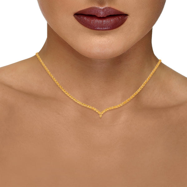 Gargantilla eslabón articulado en oro amarillo 14 kilates.