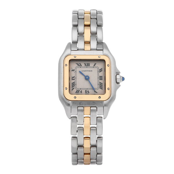 Reloj Cartier para dama modelo Panthere vistas en oro amarillo 18 kilates.