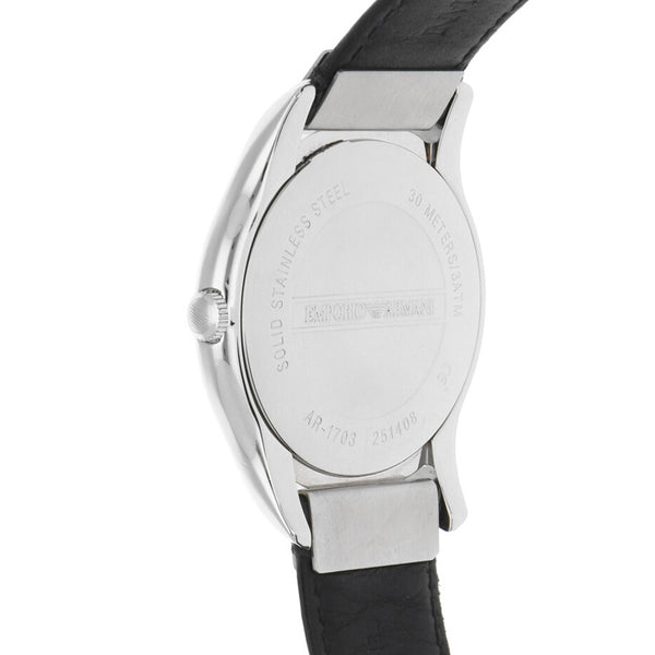 Reloj Emporio Armani para caballero en acero inoxidable correa piel.