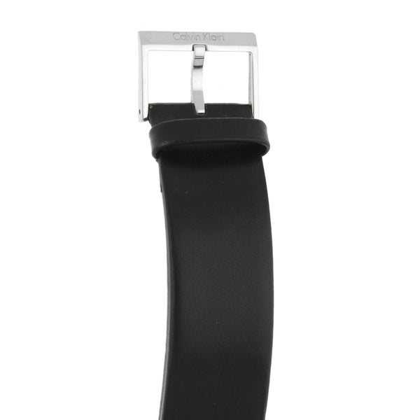 Reloj Calvin Klein para caballero en acero inoxidable correa piel.