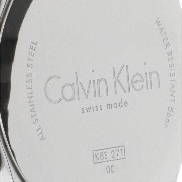 Reloj Calvin Klein para caballero en acero inoxidable correa piel.