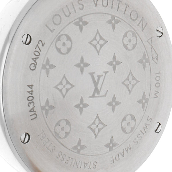 Reloj Louis Vuitton para dama en acero inoxidable correa piel.